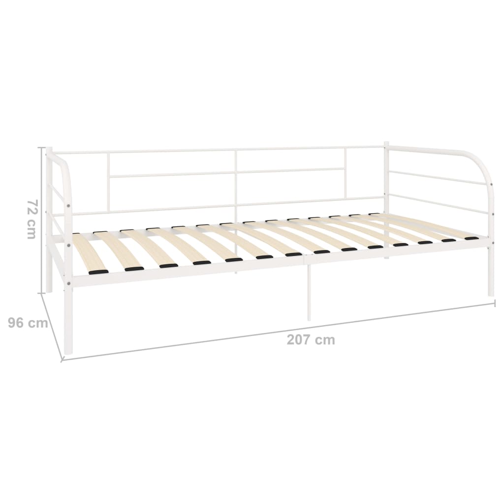 vidaXL Estrutura sofá-cama 90x200 cm metal branco
