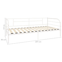 vidaXL Estrutura sofá-cama 90x200 cm metal branco