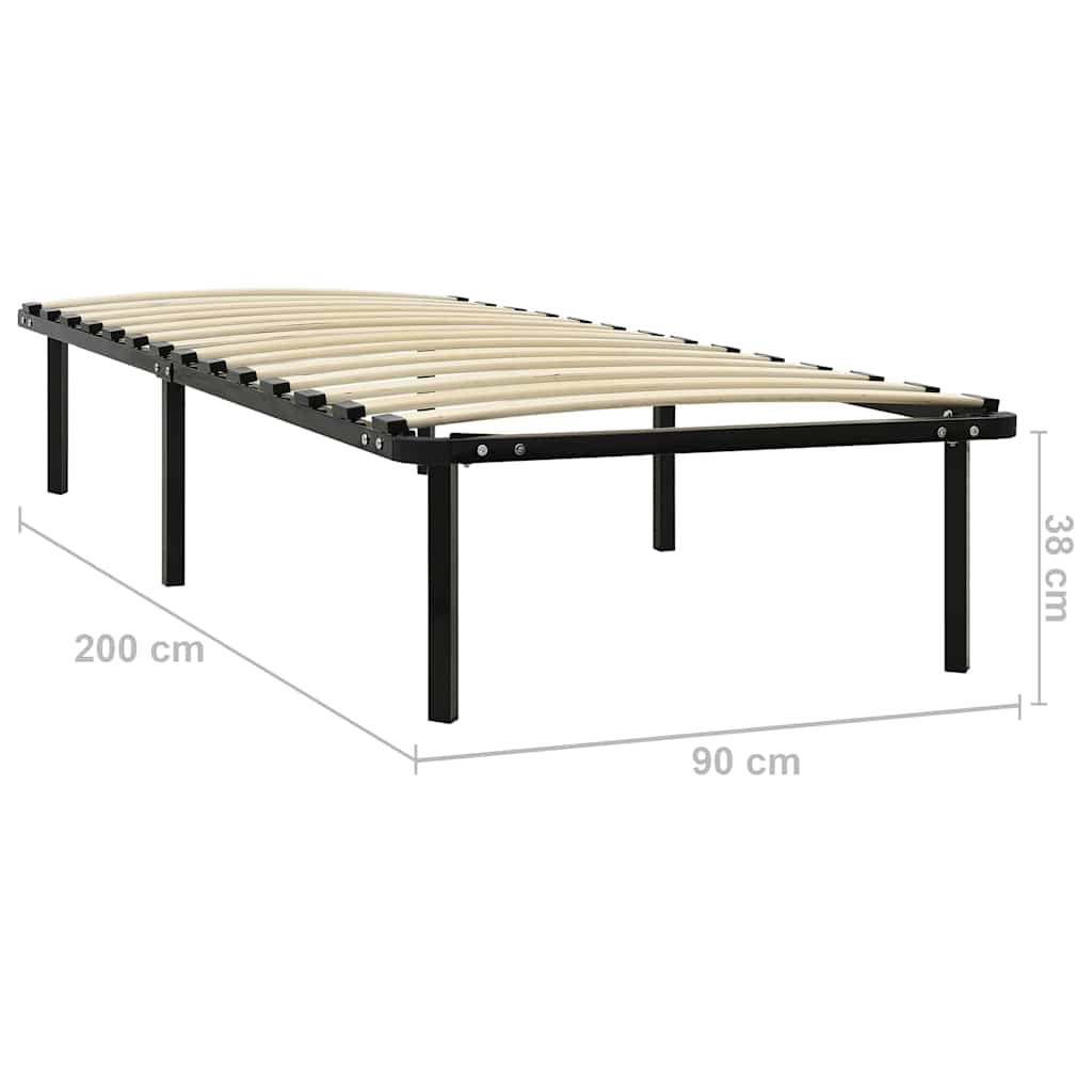 vidaXL Estrutura de cama 90x200 cm metal preto