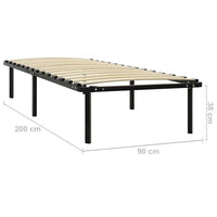 vidaXL Estrutura de cama 90x200 cm metal preto