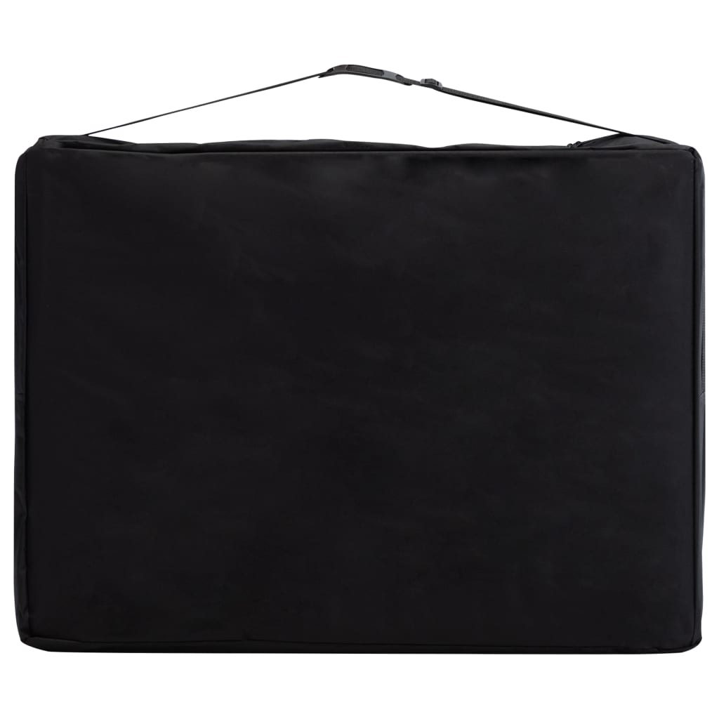 vidaXL Mesa de massagens dobrável 2 zonas madeira rosa