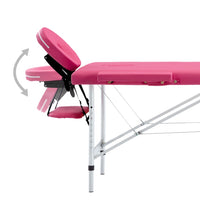 vidaXL Mesa de massagem dobrável 4 zonas alumínio preto e branco