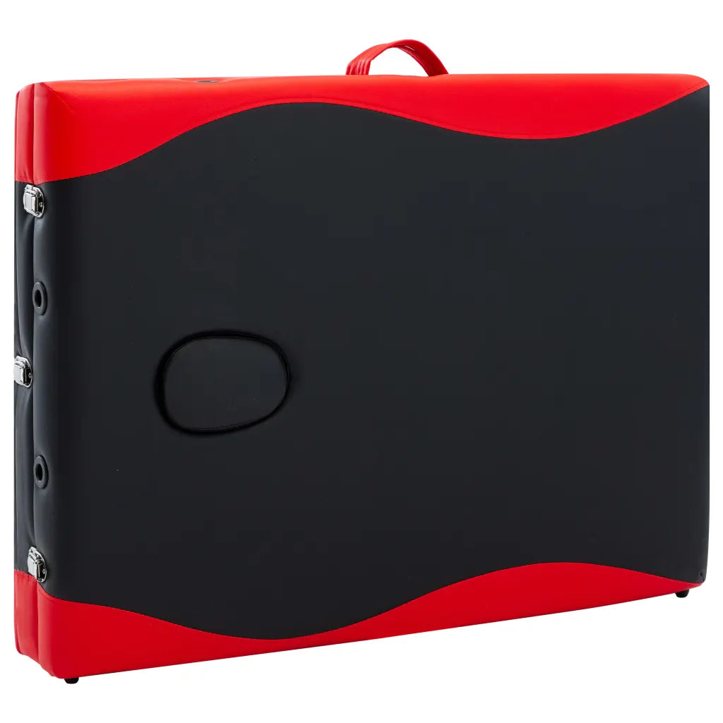 Mesa de massagem dobrável 3 zonas alumínio  e vermelho
