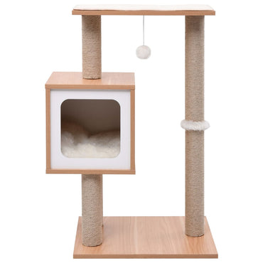 Árvore para gatos com tapete arranhador sisal 82 cm