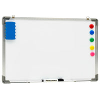 vidaXL Quadro de escrita magnético 50x35 cm aço branco