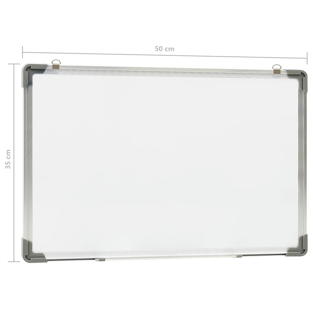 vidaXL Quadro de escrita magnético 50x35 cm aço branco