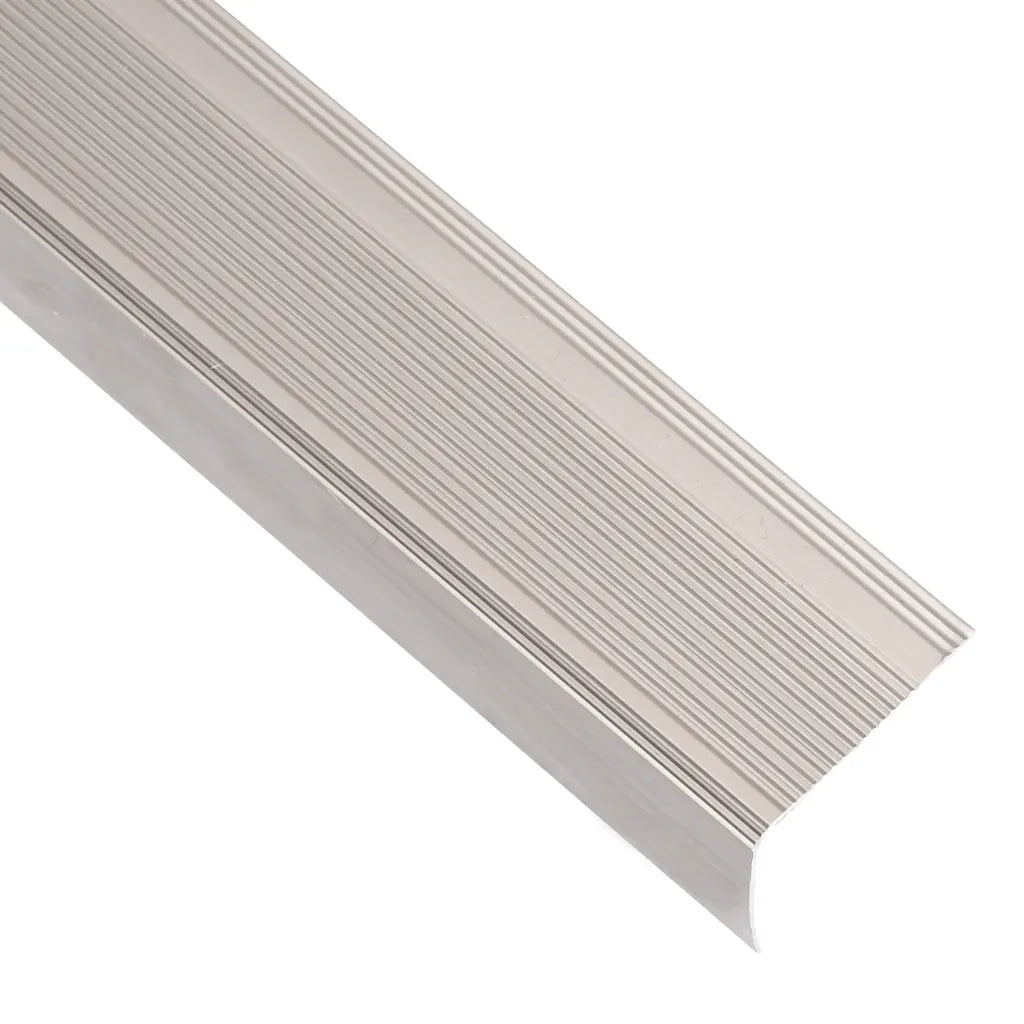 Perfil p/ escada em forma de L 5 pcs alumínio 100 cm champanhe