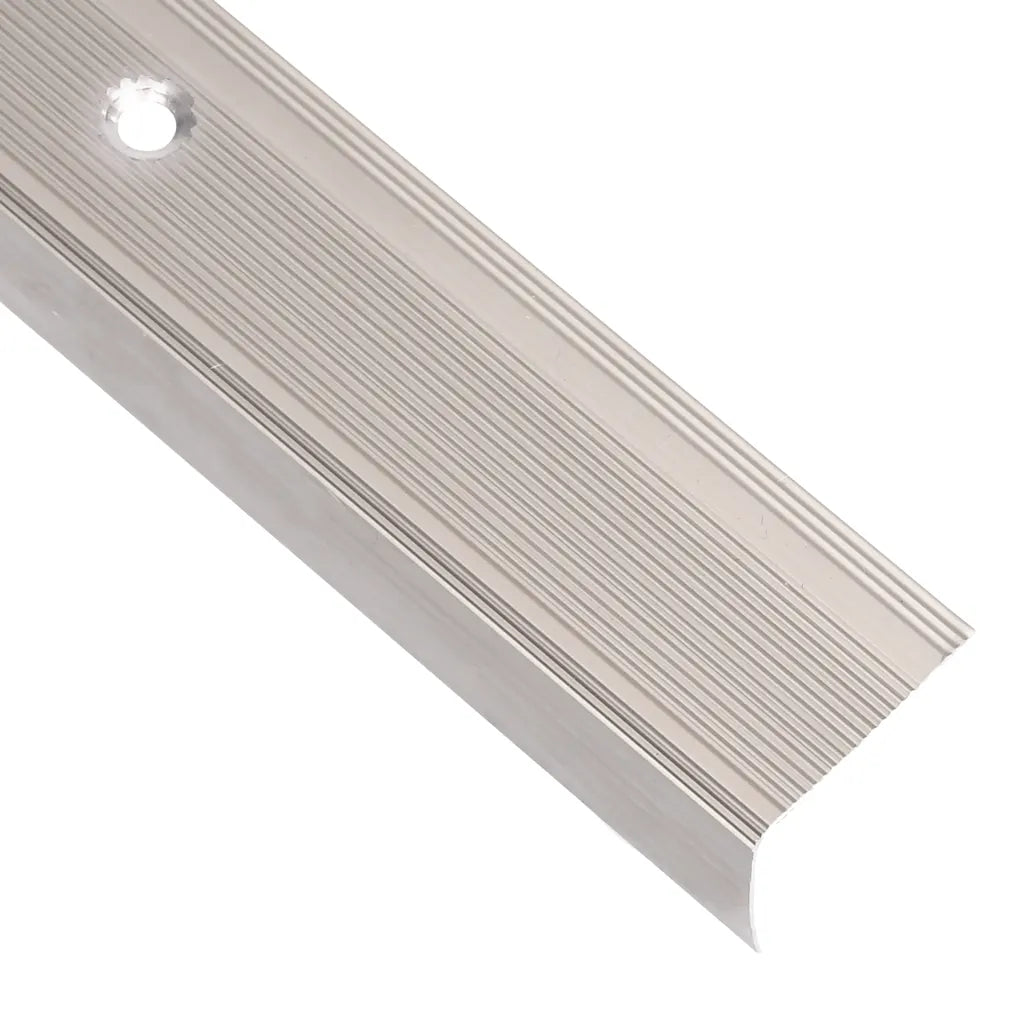 Perfil p/ escada em forma de L 15 pcs alumínio 100 cm champanhe