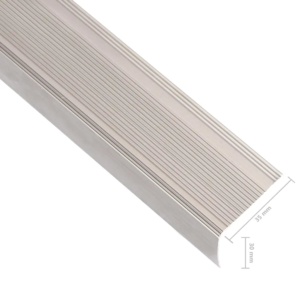 Perfil p/ escada em forma de L 15 pcs alumínio 100 cm champanhe