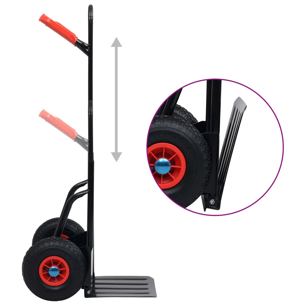 Carrinho de mão telescópico 200 kg  e vermelho