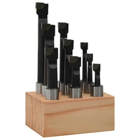 Mandris 9 pcs 12 mm com base em madeira