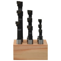 Mandris 9 pcs 12 mm com base em madeira