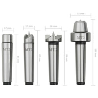 Pontos de torno para madeira 4 pcs MT2 aço