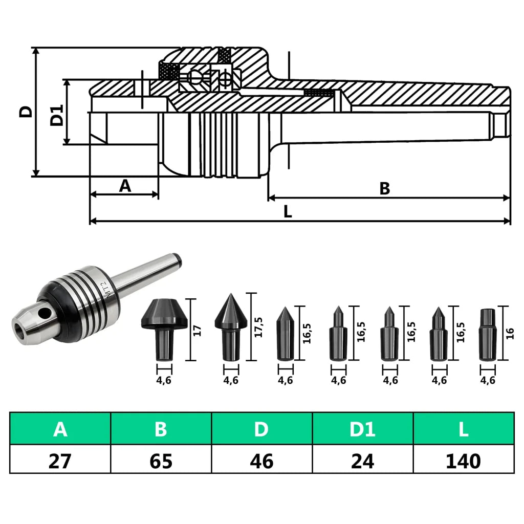 Conjunto de pontos rotativos 10 pcs MT2