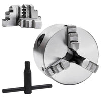vidaXL Bucha de torno autocentrante com 3 grampos 80 mm aço
