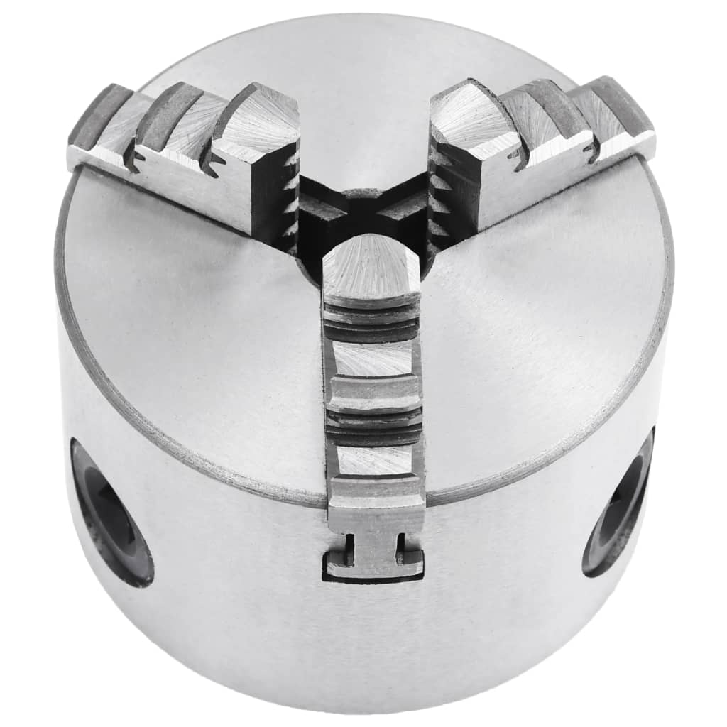 vidaXL Bucha de torno autocentrante com 3 grampos 80 mm aço