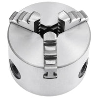 vidaXL Bucha de torno autocentrante com 3 grampos 80 mm aço