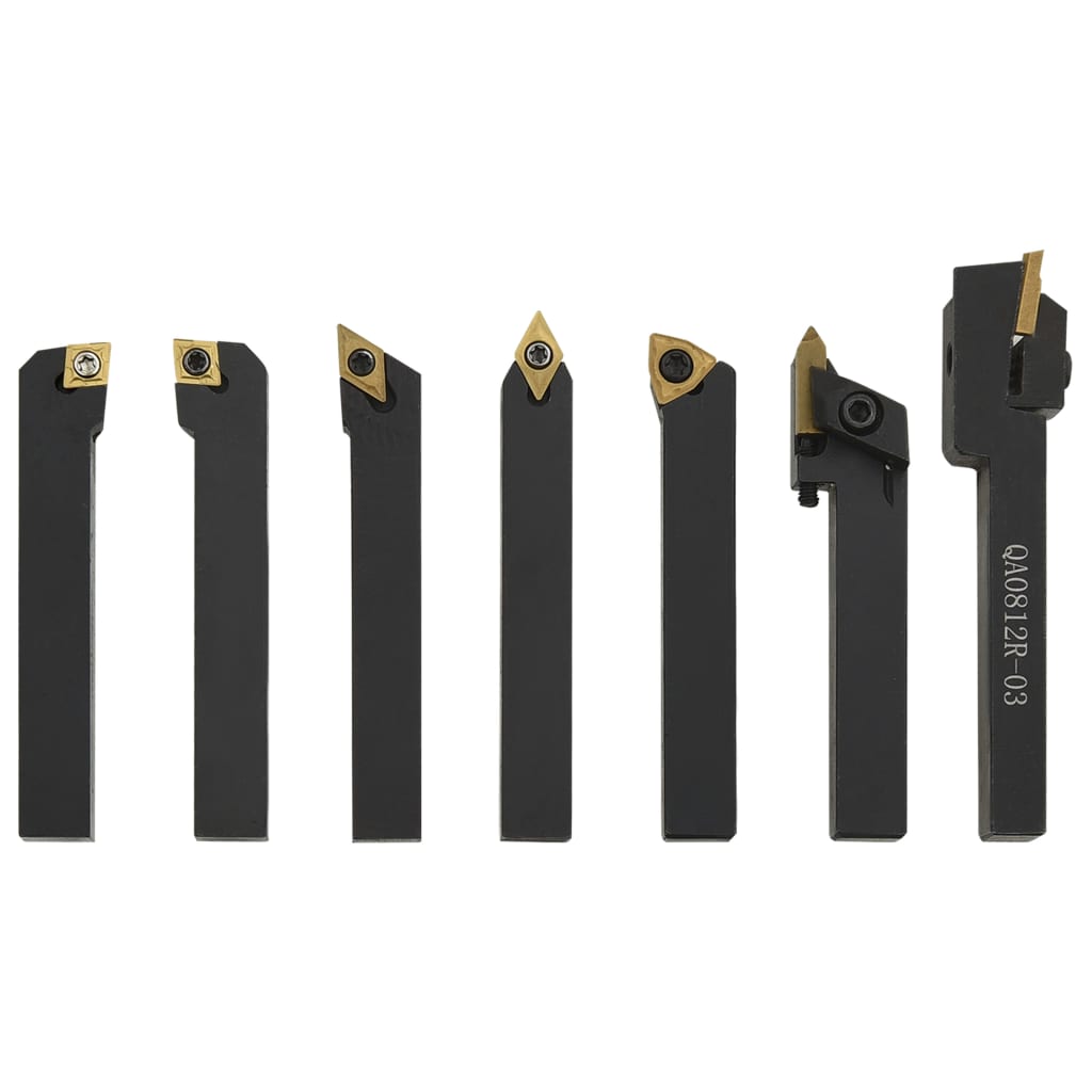 vidaXL 12 pcs conj. ferramentas torneamento intercambiável 8x8mm 70mm