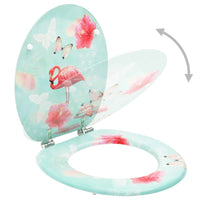 Assento de sanita com tampa MDF design flamingo