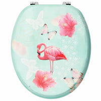 Assento de sanita com tampa MDF design flamingo