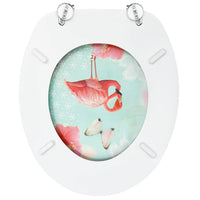 Assento de sanita com tampa MDF design flamingo