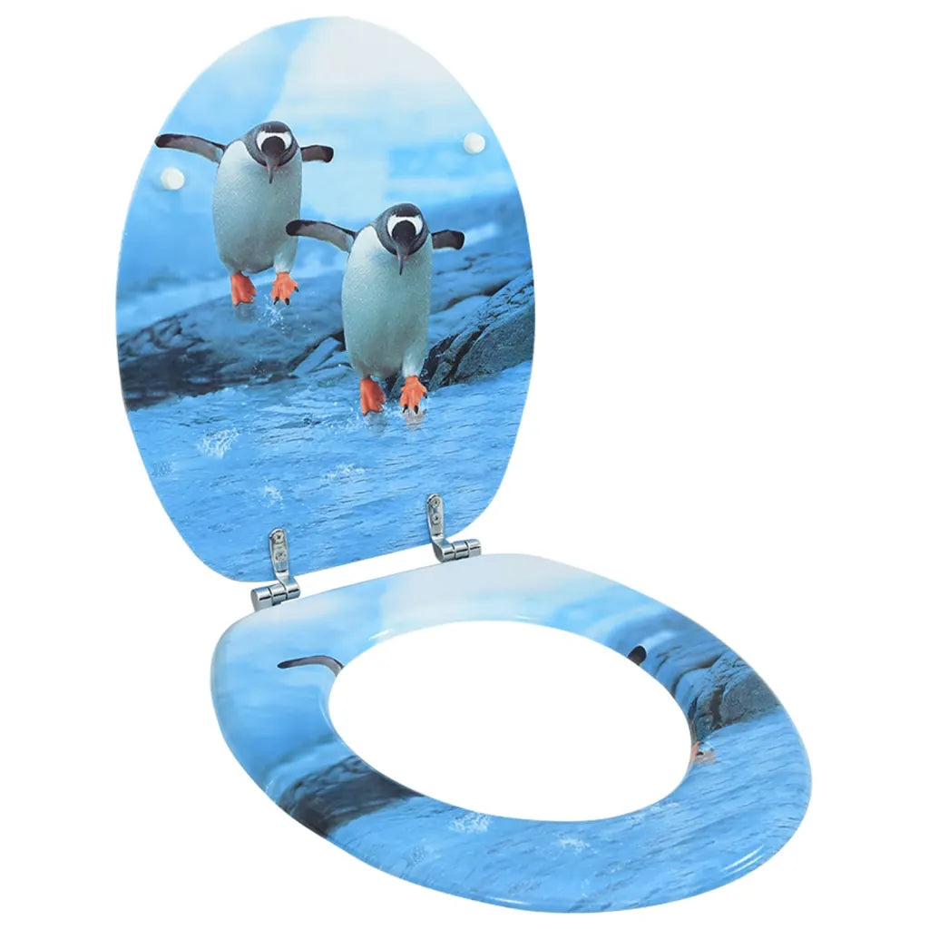Assento de sanita com tampa MDF design pinguim