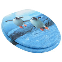 Assento de sanita com tampa MDF design pinguim