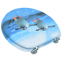 Assento de sanita com tampa MDF design pinguim