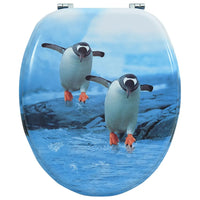 Assento de sanita com tampa MDF design pinguim