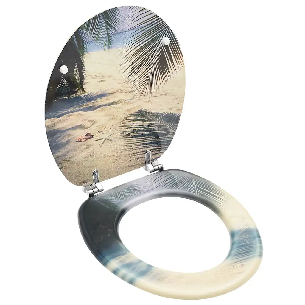 Assento de sanita com tampa MDF design praia
