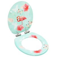Assento de sanita com tampa de fecho suave MDF design flamingo