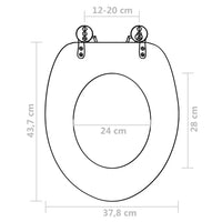 Assento sanita c/ tampa fecho suave MDF design gotas água