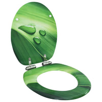 Assento sanita c/ tampa fecho suave MDF design gotas água