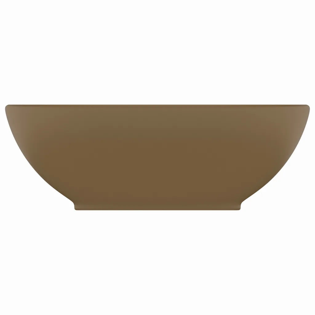 Lavatório luxuoso formato oval 40x33 cm cerâmica  mate