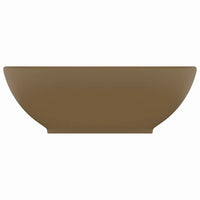Lavatório luxuoso formato oval 40x33 cm cerâmica  mate