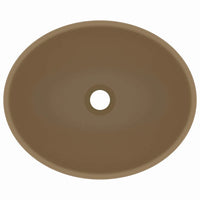Lavatório luxuoso formato oval 40x33 cm cerâmica  mate
