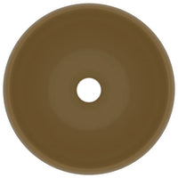 Lavatório luxuoso redondo 40x15 cm cerâmica  mate