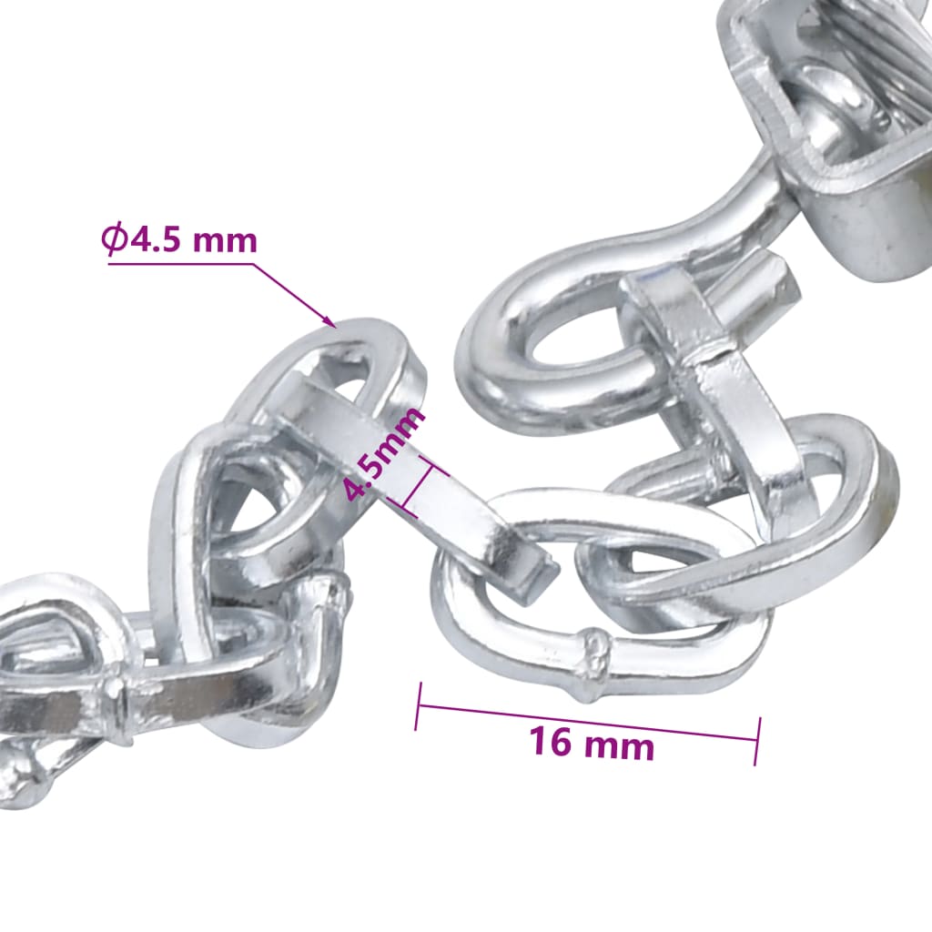 vidaXL Correntes de neve pneus de carros 2 pcs 16 mm SUV 4x4 tam. 400