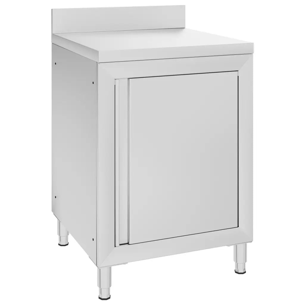 Mesa de trabalho comercial c/ armário 60x60x96cm aço inoxidável