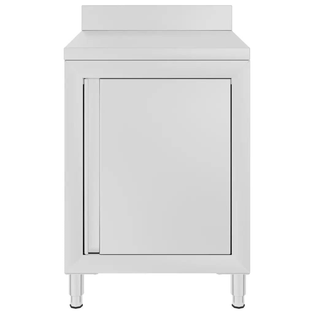 Mesa de trabalho comercial c/ armário 60x60x96cm aço inoxidável