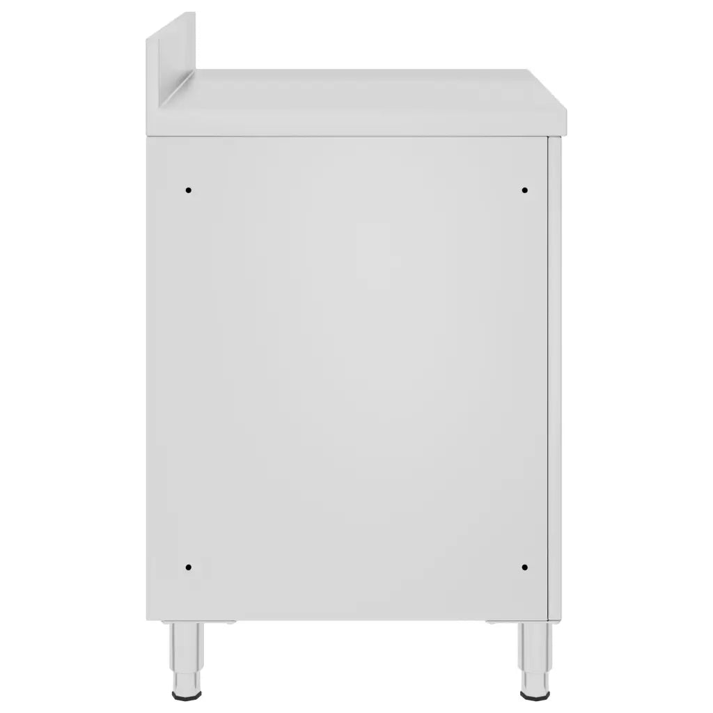 Mesa de trabalho comercial c/ armário 60x60x96cm aço inoxidável