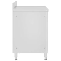 Mesa de trabalho comercial c/ armário 60x60x96cm aço inoxidável