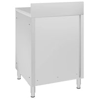 Mesa de trabalho comercial c/ armário 60x60x96cm aço inoxidável