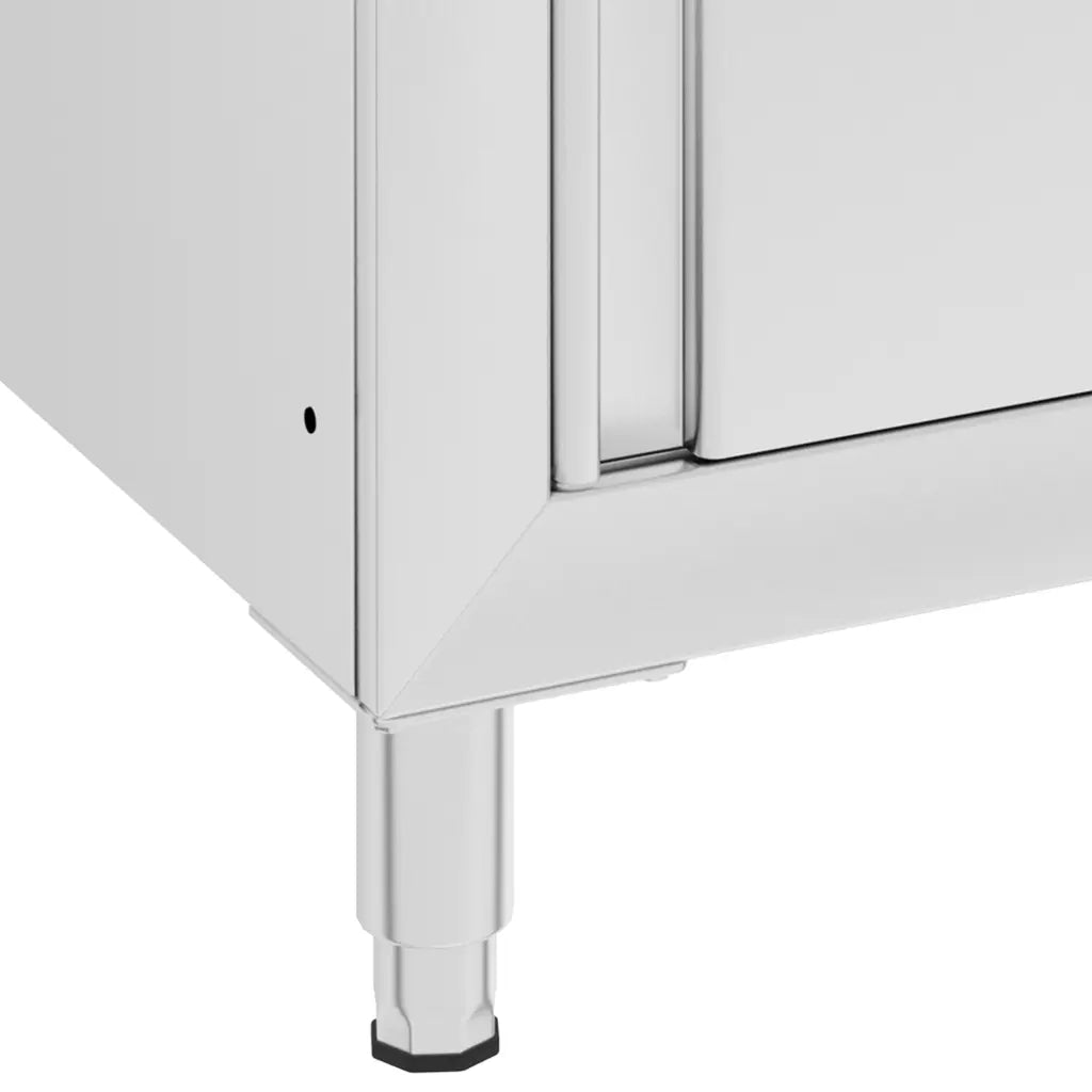 Mesa de trabalho comercial c/ armário 60x60x96cm aço inoxidável