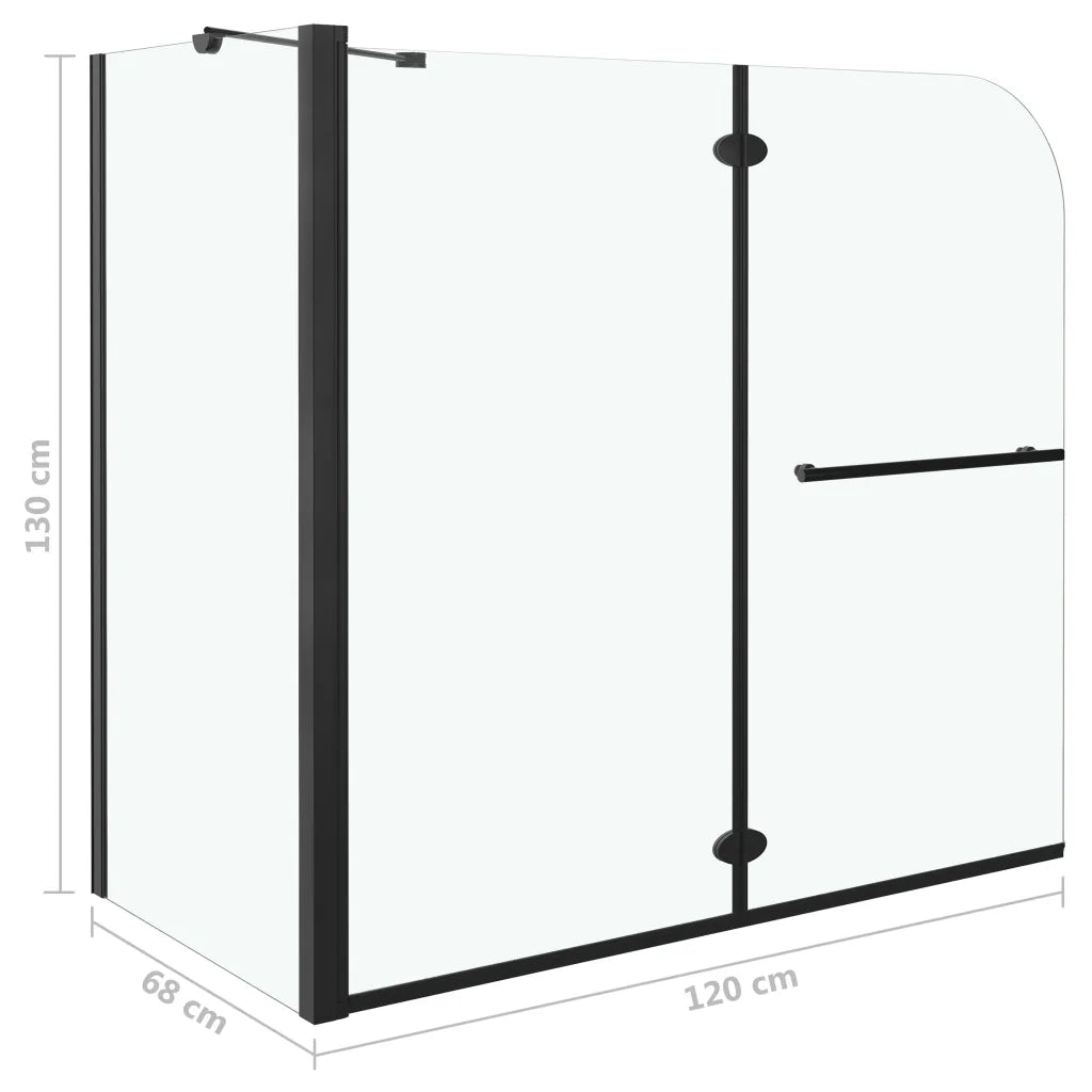 Divisória de chuveiro c/ dobragem dupla ESG 120x68x130 cm
