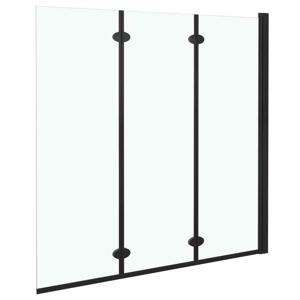 Divisória de chuveiro dobrável 3 painéis ESG 130x138 cm