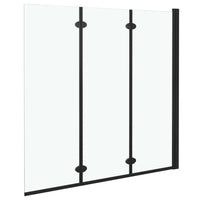 Divisória de chuveiro dobrável 3 painéis ESG 130x138 cm