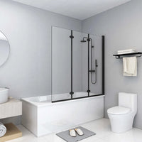 Divisória de chuveiro dobrável 3 painéis ESG 130x138 cm