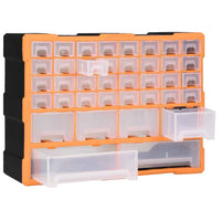 vidaXL Caixa organizadora com 38 gavetas 52x16x37,5 cm