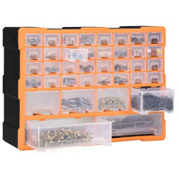 vidaXL Caixa organizadora com 38 gavetas 52x16x37,5 cm